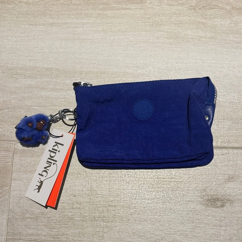 Kipling Blueviolet Pouch with Monkey Keychain - Picture 1 of 4